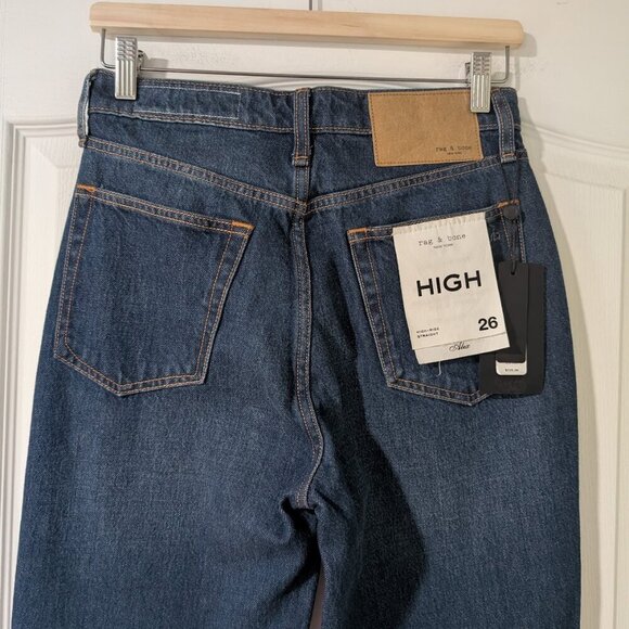 NWT rag & bone | Alex High-Rise Straight in Stowe Blue - Picture 8 of 10